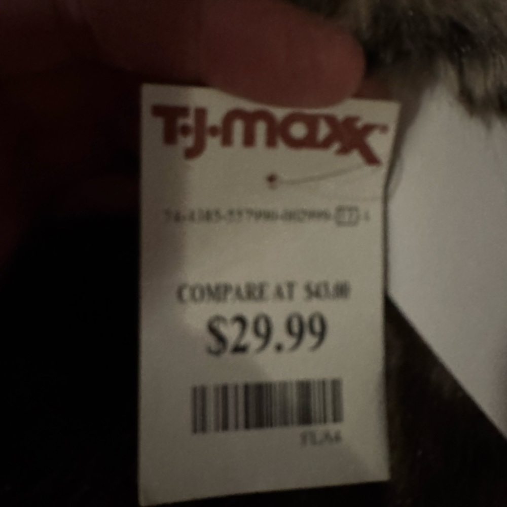 Luxurious Faux Fur Infinity Scarf in Brown and Cream - Picture 2 of 3